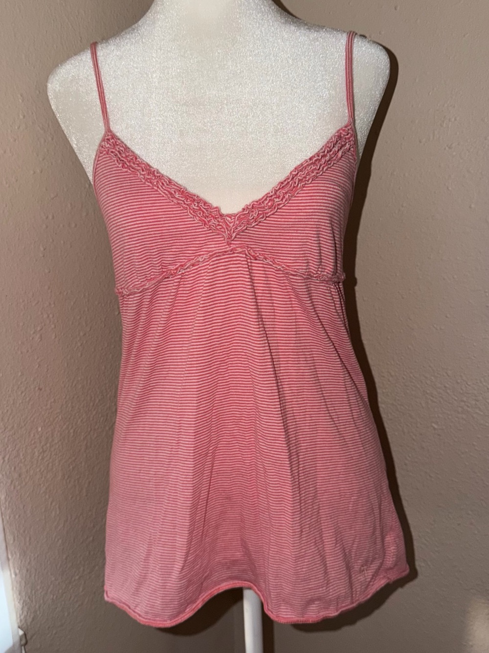 Vintage Y2K Abercrombie & Fitch 2000s Striped Babydoll Cami Tank Top